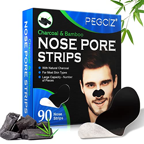 AGETITY Nose Strips, 90 Pcs Nose Blackhead Remover Strips, Pore Strips for Blackheads, Blackhead Removal Deep Cleansing Nose Pore Strips for Men