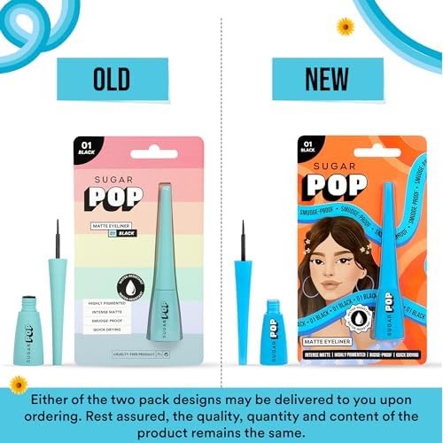 Matte Eyeliner Enriched with Castor Oil Smudge-proof Water-Resistant Up to 24 Hours 4.5ml - 01 Black 1 count (Pack of 1) 01 Black