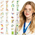 Watercolor Soccer Temporary Tattoos, 12 Sheets Waterproof