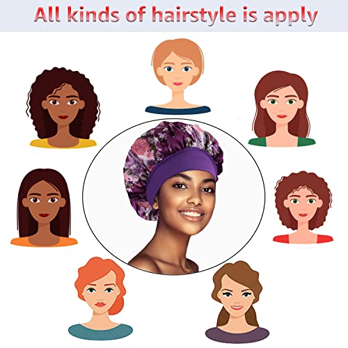 Satin Sleep Bonnet for Curly Hair, Anti-Frizz - 3 Pack
