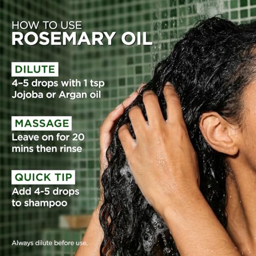 Pure Spanish Rosemary Essential Oil 4 fl oz - Hair & Aromatherapy