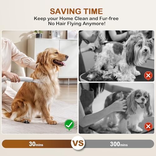 Dog Grooming Vacuum with Clipper & 5 Tools - Ozumek