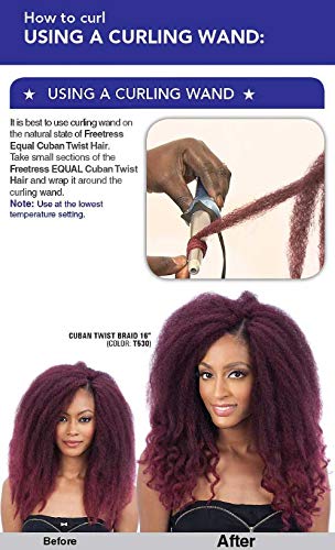 Freetress Equal Synthetic Hair Braids Double Strand Style Cuban Twist Braid 16" (6-PACK, 4)