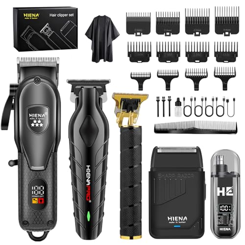 Professional Cordless Hair Clippers & Trimmer Kit for Men, Beard & Nose Grooming