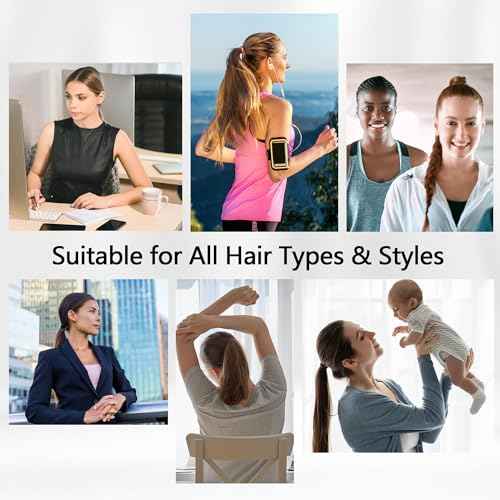 120 Pcs Black Hair Ties No Damage for Women, Ponytail Holders for Thick Hair, Seamless Cloth Fabric Soft Hair Bands for Women's Hair, Hair Elastics Pony Tails Hair Tie Hair Band (Black)