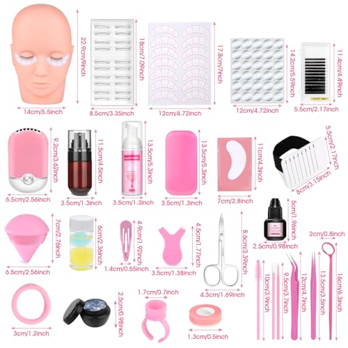 484 Pcs Lash Extension Kit for Beginners, Professional Eye Lashes Extension Kit