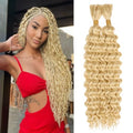 613 Blonde Deep Wave Braiding Hair for Boho Braids 28 Inch