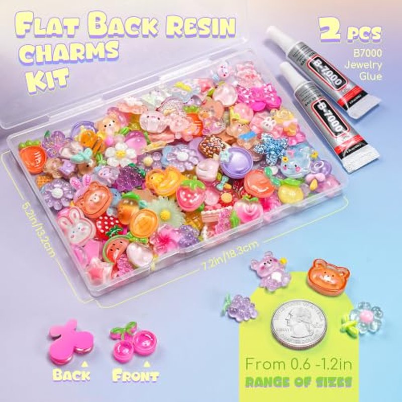48-Color Bedazzling Kit with 100 Reusable Resin Charms