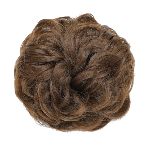 MSBELLE Messy Bun Hair Piece Wavy Curly Fake Hair Buns Synthetic Scrunchie Messy Bun Natural Extensions Updo Hair Pieces for Women (86H10, Q5PLUS)