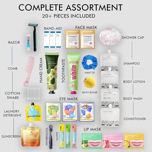 41-Piece Travel Toiletries Set for Men & Women