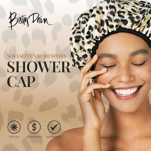 Betty Dain Waterproof Shower Cap, Reversible Oversized Terry