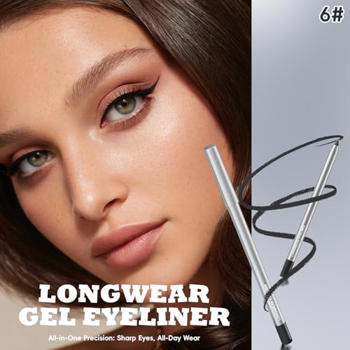 Gloomix Black Truffle 24HR Waterproof Eyeliner Pencil - Long-Lasting, Precise, Smudge-Proof Makeup