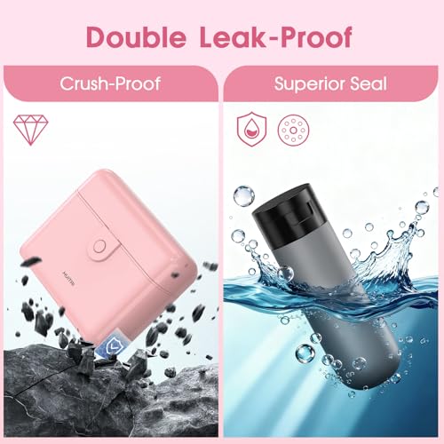 TSA Approved Travel Bottles Set, 4x2oz Leak-Proof with Case