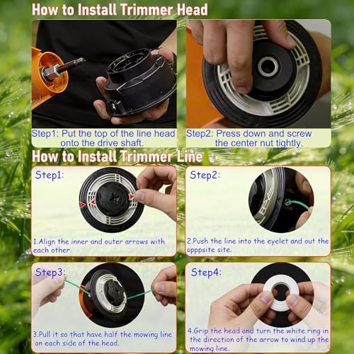 C6-2 Replacement Trimmer Head for STIHL FS 40/FS 50 (2-Pack)