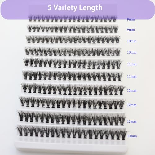 40D D Curl Lash Clusters Kit 9-13mm Short Wispy Eyelashes 200pcs