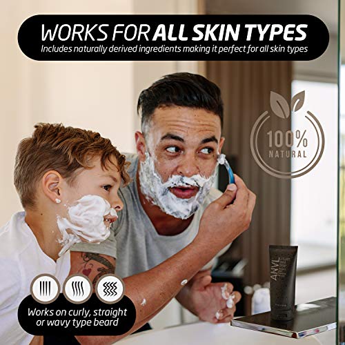 All Natural Shaving Cream for Men | Unscented, Organic & Alcohol-Free | Best for Sensitive, Dry, Oily, or Combination Skin | Zero Chemicals, Superior Smooth Shave | Made in USA | 6 oz