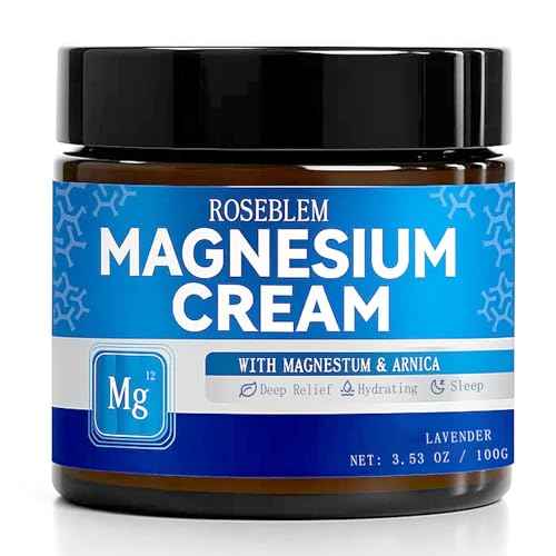 Magnesium Cream with Arnica & Lavender ? Muscle Relief, Relaxation & Sleep Support, Gentle Moisturizing Cream with Shea Butter & Jojoba Oil for Sensitive Skin, Natural Daily Use, 3.53oz