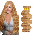 #27 Honey Blonde Body Wave Human Hair Bundles 3-Pack