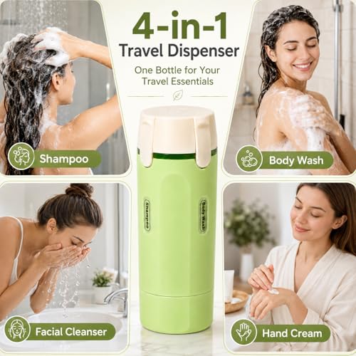4-in-1 Travel Bottle Set with Storage Bag, 30ml Leak-Proof Refillable Containers