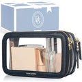 BEAUTYGOODIES Clear Makeup Bags for Women, Transparent Makeup Organizer Bag, Clear Cosmetic Bag, Travel Cosmetic Case, Toiletry and Make Up Bags for Women, Makeup Bag for Purse Pouch, Travel and Home
