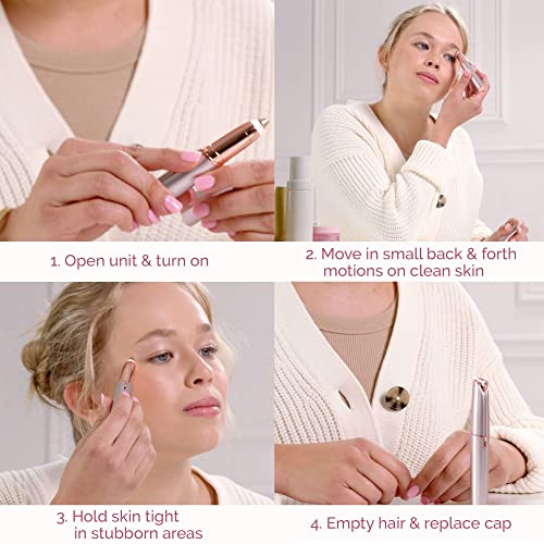 Eyebrow Hair Remover Electric Razor for Women with LED Light