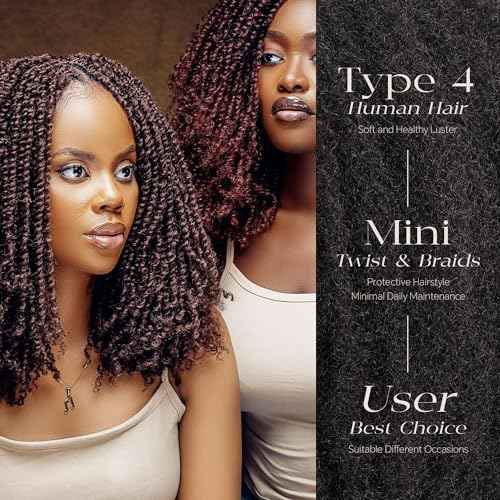 BLL Afro Kinkys Bulk Human Hair, 18 Inch 50 Gram 100% Human Hair for Mini Twist Braiding Dreadlock Loc Extensions Afro Kinky Curly Hair Bulk Black Color (1B, 18 Inch (Pack Of 1))