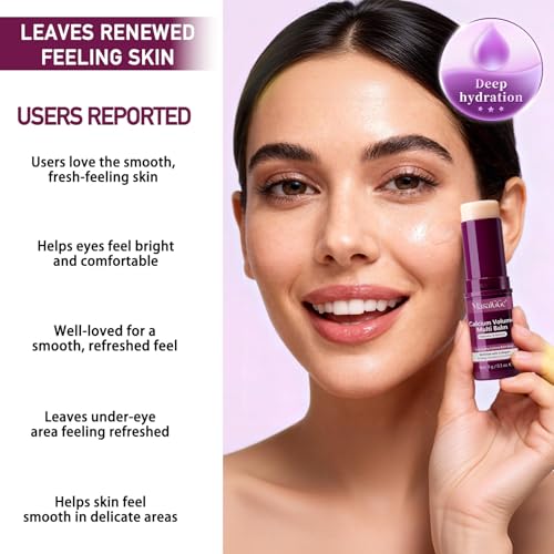 Calcium Volume Multi Balm, Korean Collagen Moisturizing Stick for Face, Calcium Volume Balm Anti-Aging Face Cream for Wrinkles, Firming & Hydrating for Eyes, Neck, Face