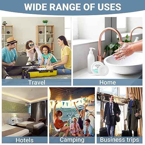 Demissle 500 Pcs Mini Soap Bars 0.4 oz Small Round Coin Size Hotel Soap Bars Bulk Individually Wrapped Hand Travel Soap Guest Bathroom Toiletries for Party Favors Motel Body Cleansing