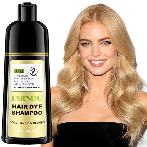 Blonde Hair Dye Shampoo for Gray Hair Coverage - 3 in 1