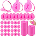 Tatuo 100 Pcs Breast Cancer Awareness Gifts for Women Mini Folding Makeup Mirror Bulk Round Pocket Portable Mirror Breast Cancer Awareness Accessories for Women Friends (Pink)