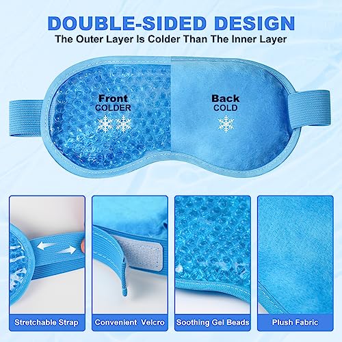 Reusable Gel Eye Mask - Hot Cold Therapy for Puffiness & Migraine