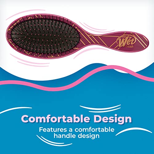 Wet Brush Original Detangler Brush - Free Spirit, Sangria - All Hair Types - Ultra-Soft IntelliFlex Bristles Glide Through Tangles with Ease - Pain-Free Comb for Men, Women, Boys and Girls