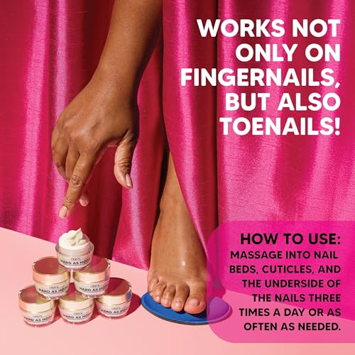 Onyx Professional Hard as Hoof Nail Strengthening Cream, Coconut Scent - Nail Growth and Conditioning Cuticle Cream Stops Splits, Chips, Cracks & Strengthens Nails, 1 oz