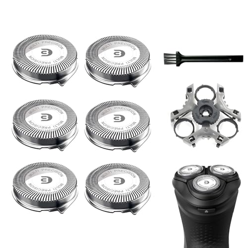 SH30 Replacement Heads Compatible with Philips Shavers Series 1000, 2000 And 3000, Replacement Blades for Norelco 3000 with 6pcs Blades And 1pcs Retaining Ring