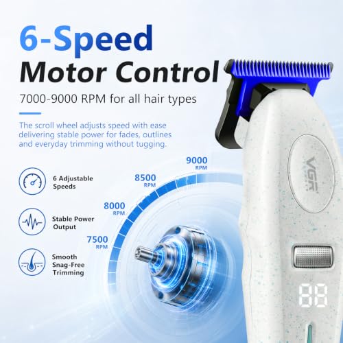 VGR 887T Professional Hair Clippers for Men with Ceramic Blades
