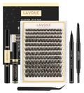 LAVONE Lash Clusters Kit 144pcs D Curl DIY Eyelash Extensions