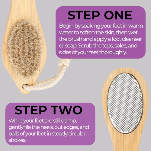Dermasuri 4-in-1 Exfoliating Foot Scrubber & Callus Remover Kit