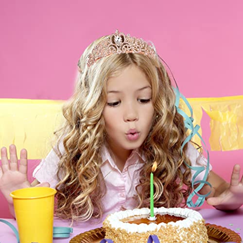 Rose Gold Birthday Crown & Queen Sash Set - Rhinestone Tiara for Women
