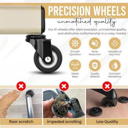 JayGlobal Gold Salon Tray On Wheels, Premium Aluminum Rolling Tattoo Tray, Height Adjustable Tattoo Cart Trolley for Hairstylist Salon, Spa & Clinic