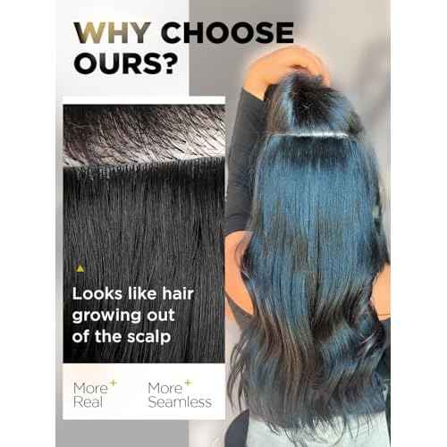 Twin Tab Butterfly Genius Weft Human Hair Extensions Latest Double Invisible Real 100% Remy Human Hair Weft with Micro Bead Simulated Scalp Hair Extensions100g 7ps 18 Inch Black