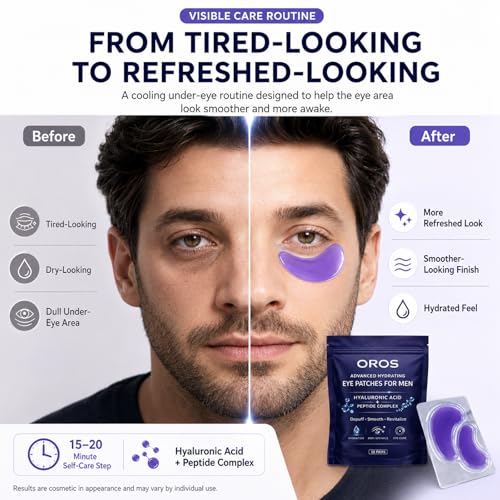 OROS Hydrating Eye Patches for Men, 10 Pieces
