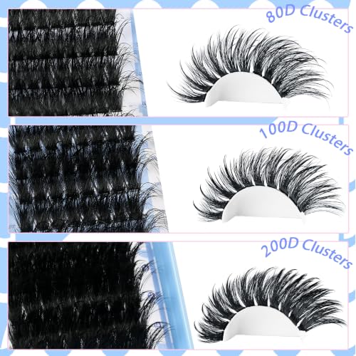 Volume Lash Clusters 12-20mm D Curl 208PC DIY Eyelash Extensions