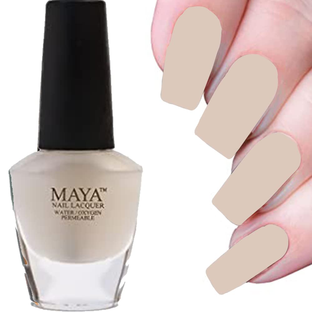 MAYA Cosmetics Halal Breathable Quick Dry Nail Polish, Vegan and Cruelty Free, Oxygen & Water Permeable Nail Lacquer, Non Toxic Gentle On Nails, Matte Top Coat