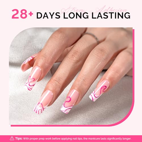 MelodySusie Nail Glue for Press On Nails, 15ml
