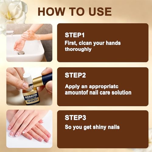 Keratin Nail Care Oil - 2 Pcs Nail Repair Serum for Stronger Nails