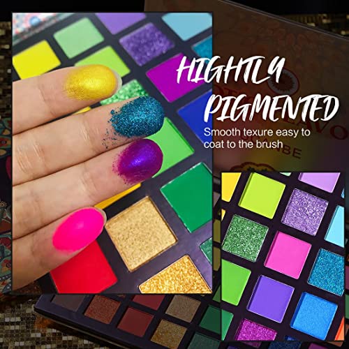 UCANBE Exotic Flavors 48-Color Eyeshadow Palette - Neon Matte Shimmer