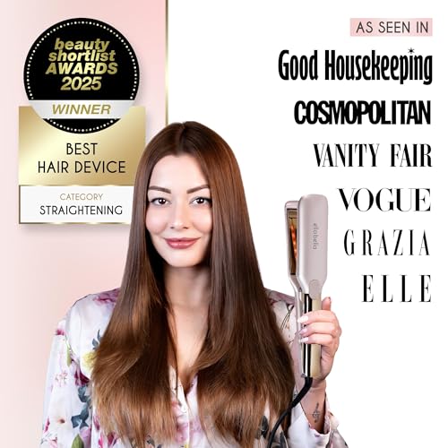 ELLA BELLA Titanium Flat Iron Hair Straightener with Infrared Technology