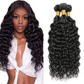 #1B Water Wave Human Hair Bundles 30-34 Inch