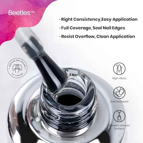 Beetles Pro Gel Top Coat? 20ml Each, High Glossy & Long-Lasting up to 28 Days ? Soak-Off Non-Yellowing Strong Coverage Gel for LED/U V Lamps, Professional Salon Manicure