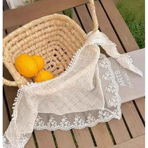 Huachi White Bandanas Head Scarf Headband for Women¡¯s Hair - Lace Hair Scarf Bandana Headband - Cute Stylish Head Kerchief Summer Accessories